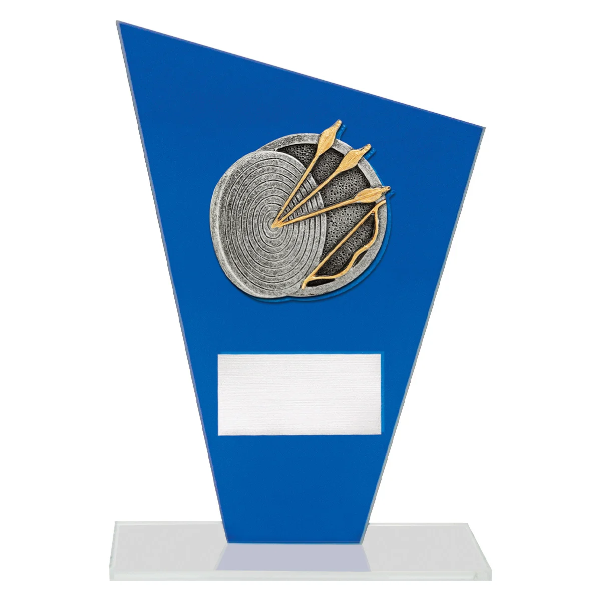 wf310a-blue Blue cobalt glass - archery with glass construction