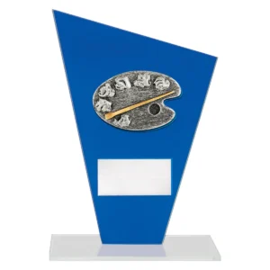 Blue cobalt glass - art with glass construction