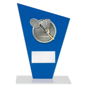 Blue cobalt glass - badminton with glass construction
