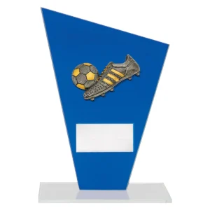 Blue cobalt glass - football with glass construction
