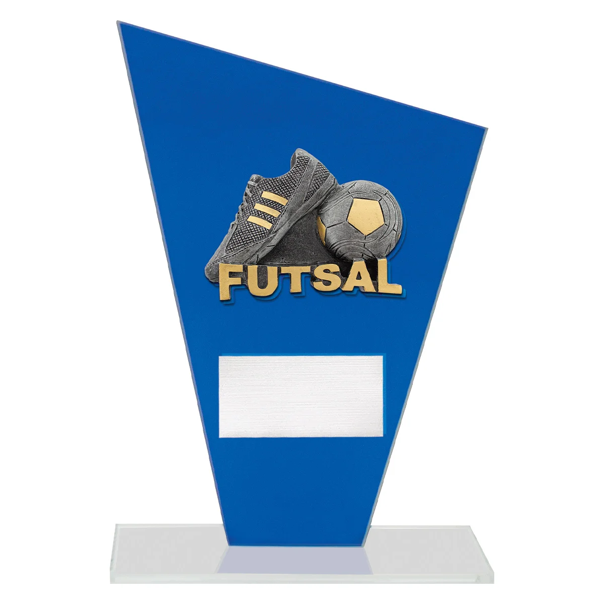 wf304a-blue Blue cobalt glass - futsal with glass construction
