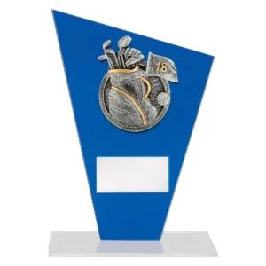 Blue cobalt glass - golf with glass construction
