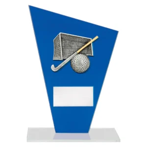 Blue cobalt glass - hockey with glass construction