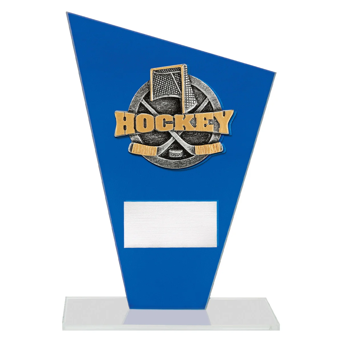 wf350a-blue Blue cobalt glass - ice hockey with glass construction