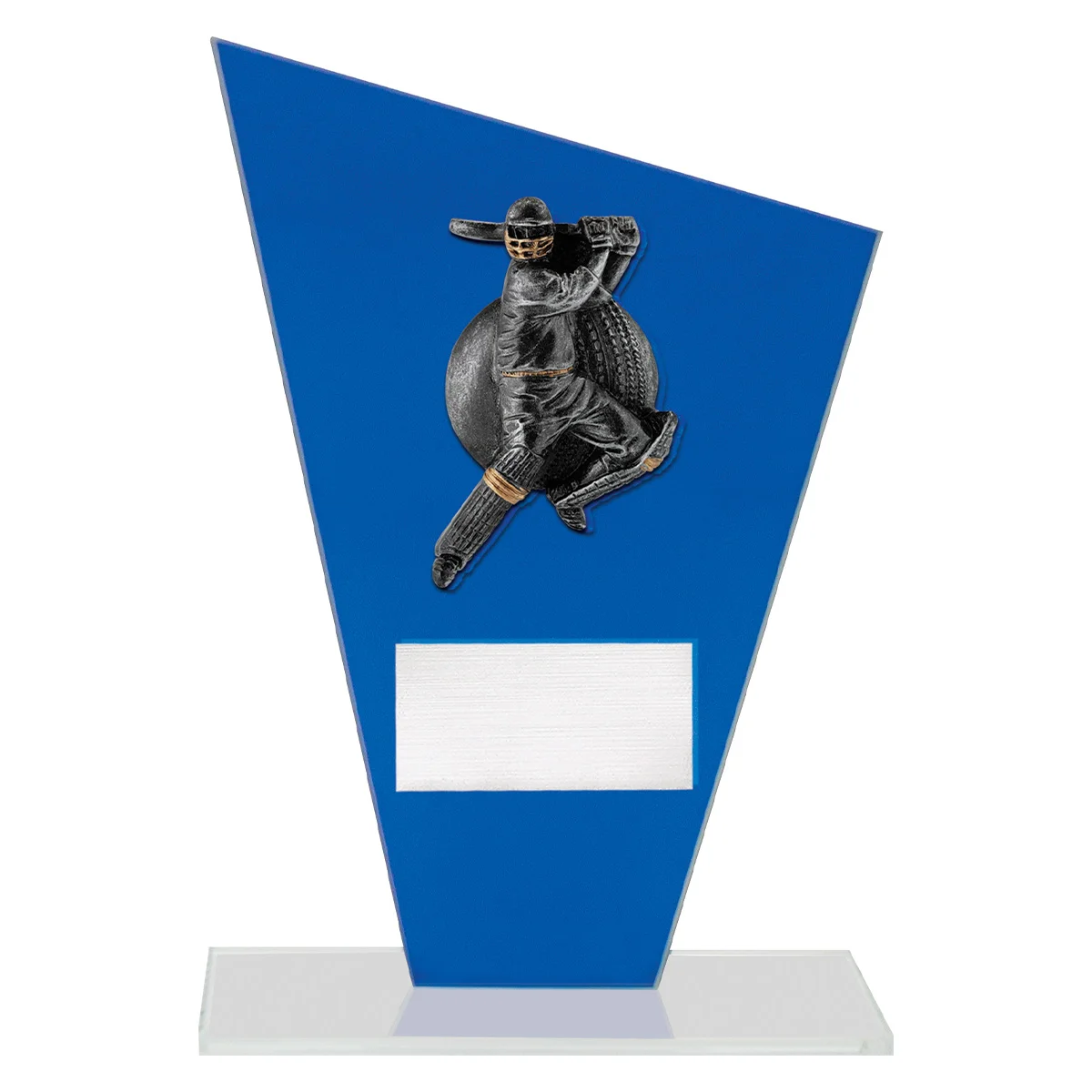 Blue cobalt glass - male batting with glass construction