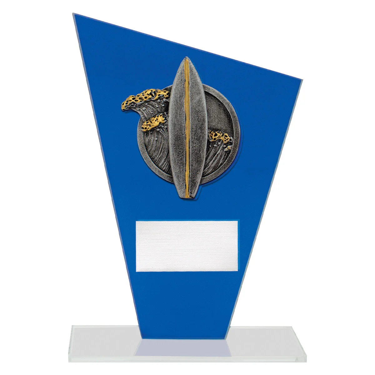 Blue cobalt glass - surf with glass construction