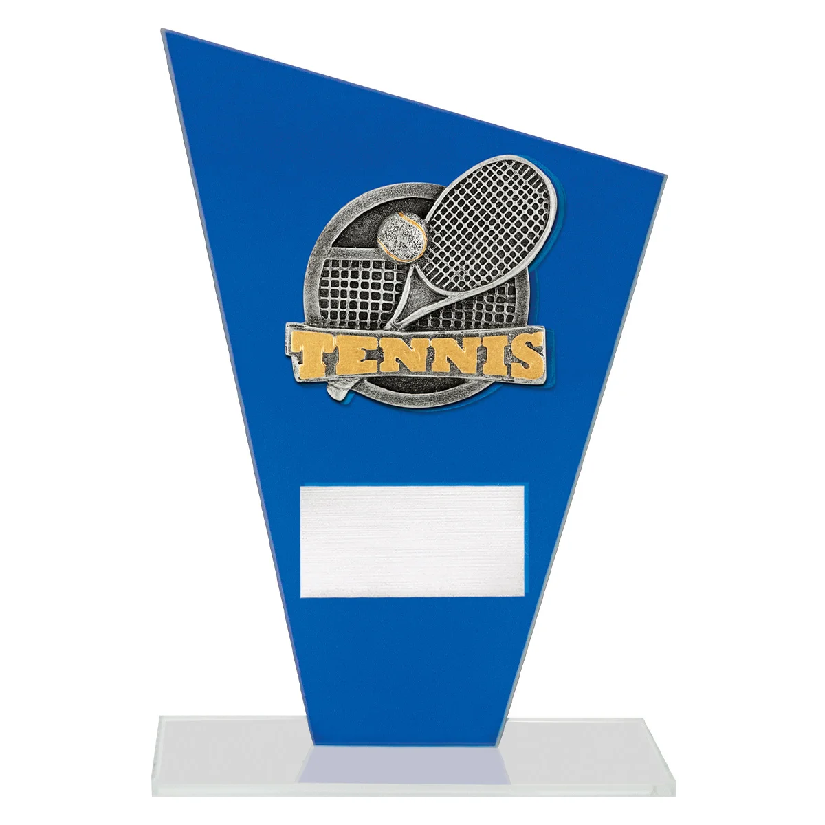 wf318a-blue Blue cobalt glass - tennis with glass construction