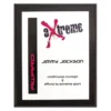 Black colour plaque - gloss white with timber construction