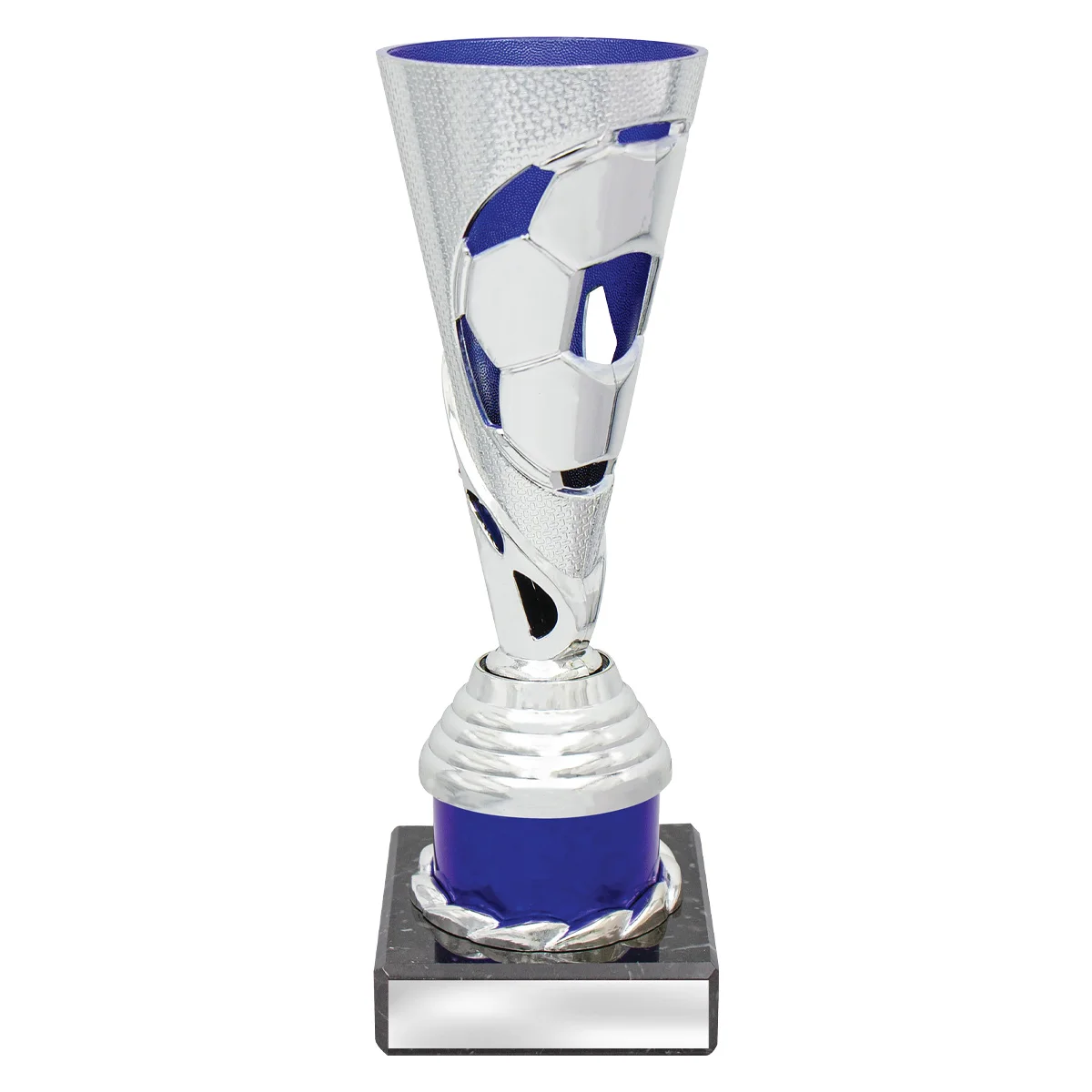 f508b-blue Blue copa blue football with plastic / marble construction