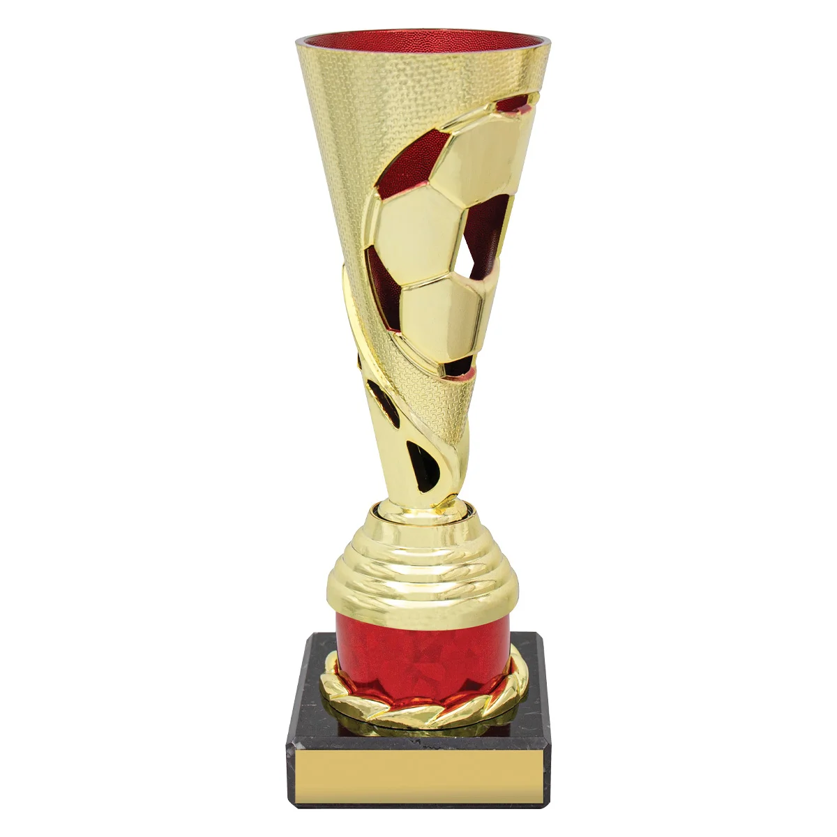 f511b-red Red copa red football with plastic / marble construction