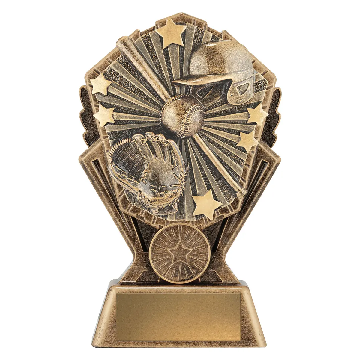 cr133a-gold Gold cosmos - baseball with resin construction