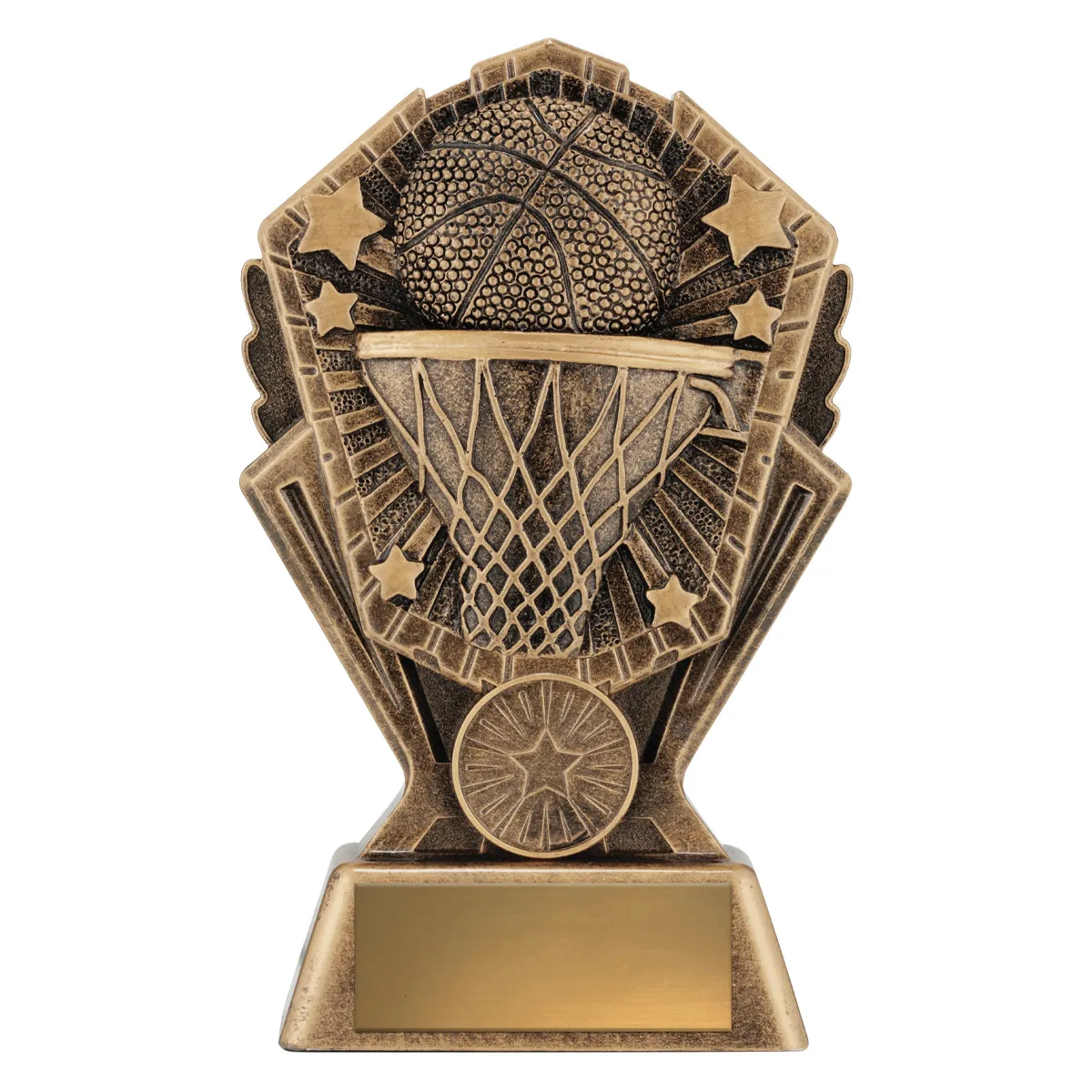 cr134a-gold Gold cosmos - basketball with resin construction