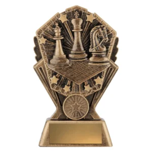 Gold cosmos - chess with resin construction