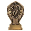 cr181a-gold Gold cosmos - football female with resin construction