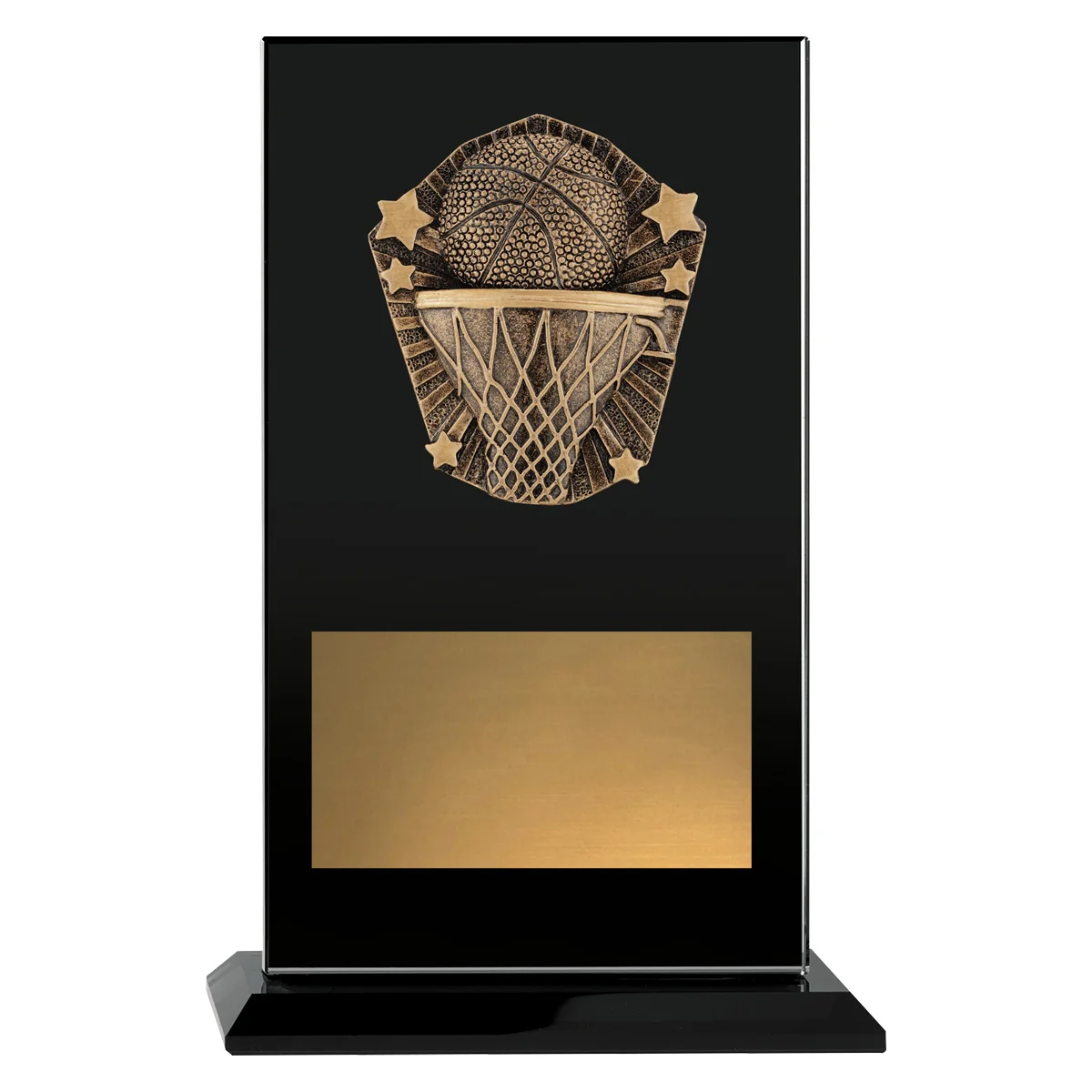 ckg234a-black Black cosmos glass - basketball with glass construction