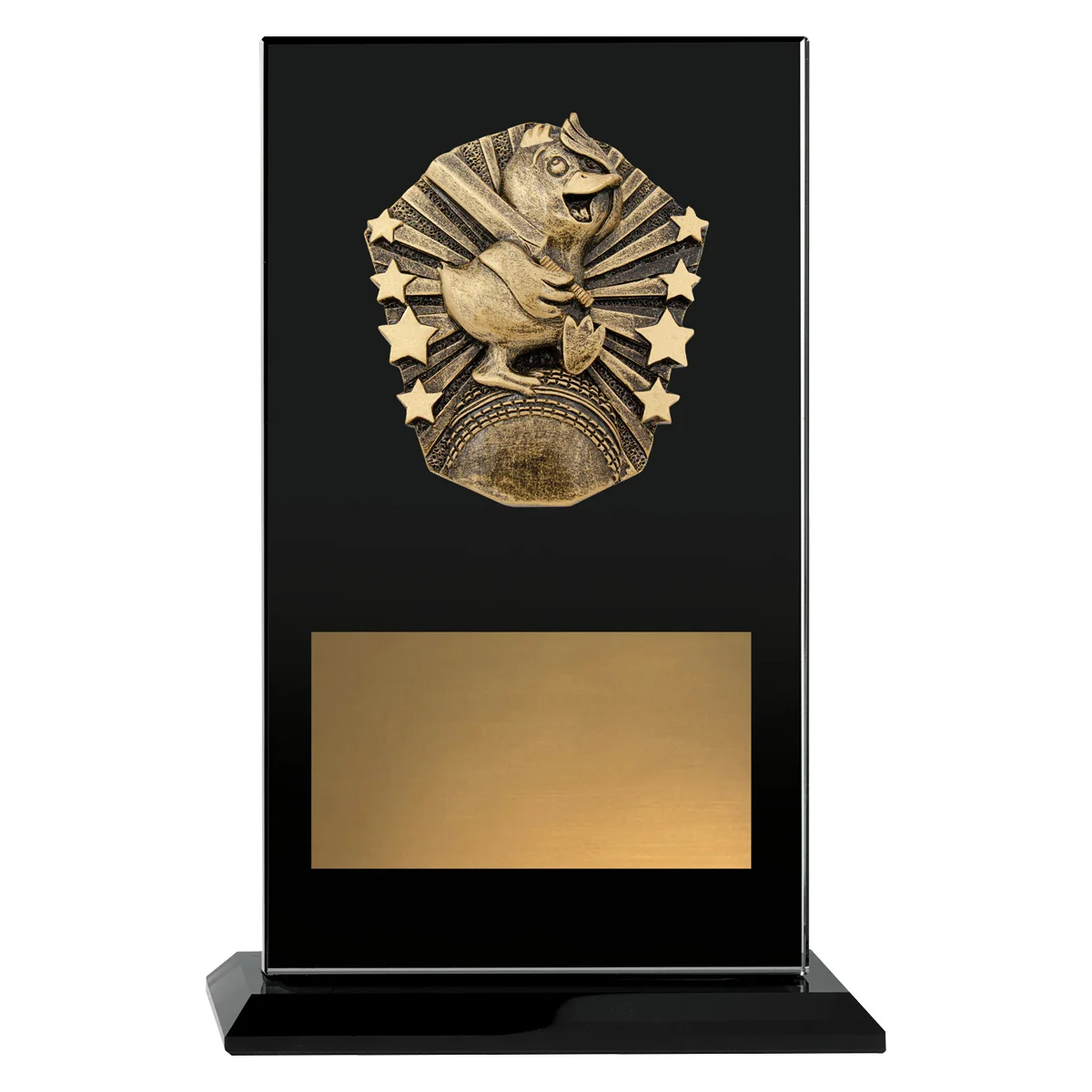 ckg299a-black Black cosmos glass - duck with glass construction