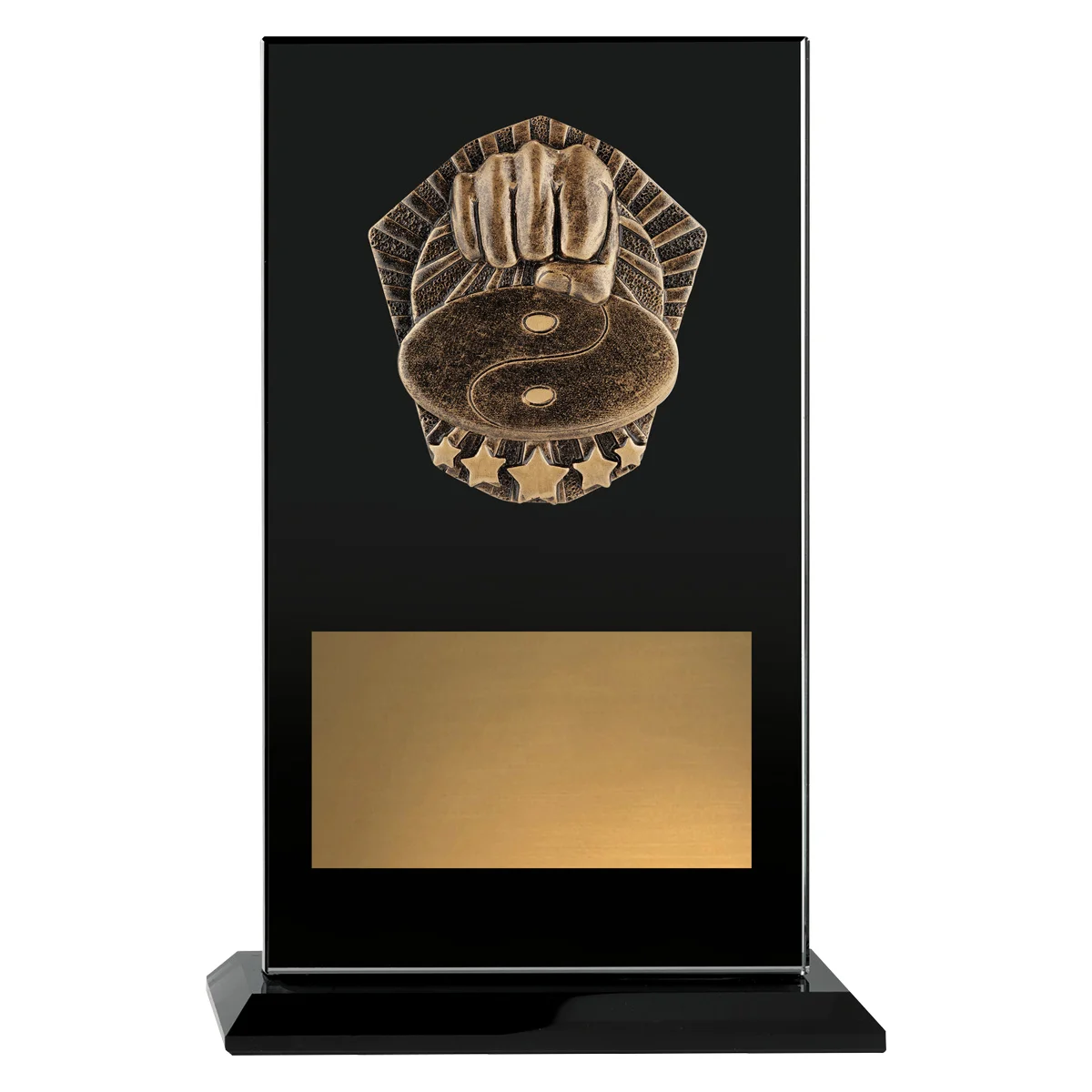 Black cosmos glass - martial arts with glass construction