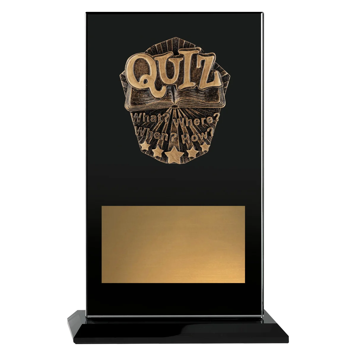 ckg206c-black Black cosmos glass - quiz with glass construction