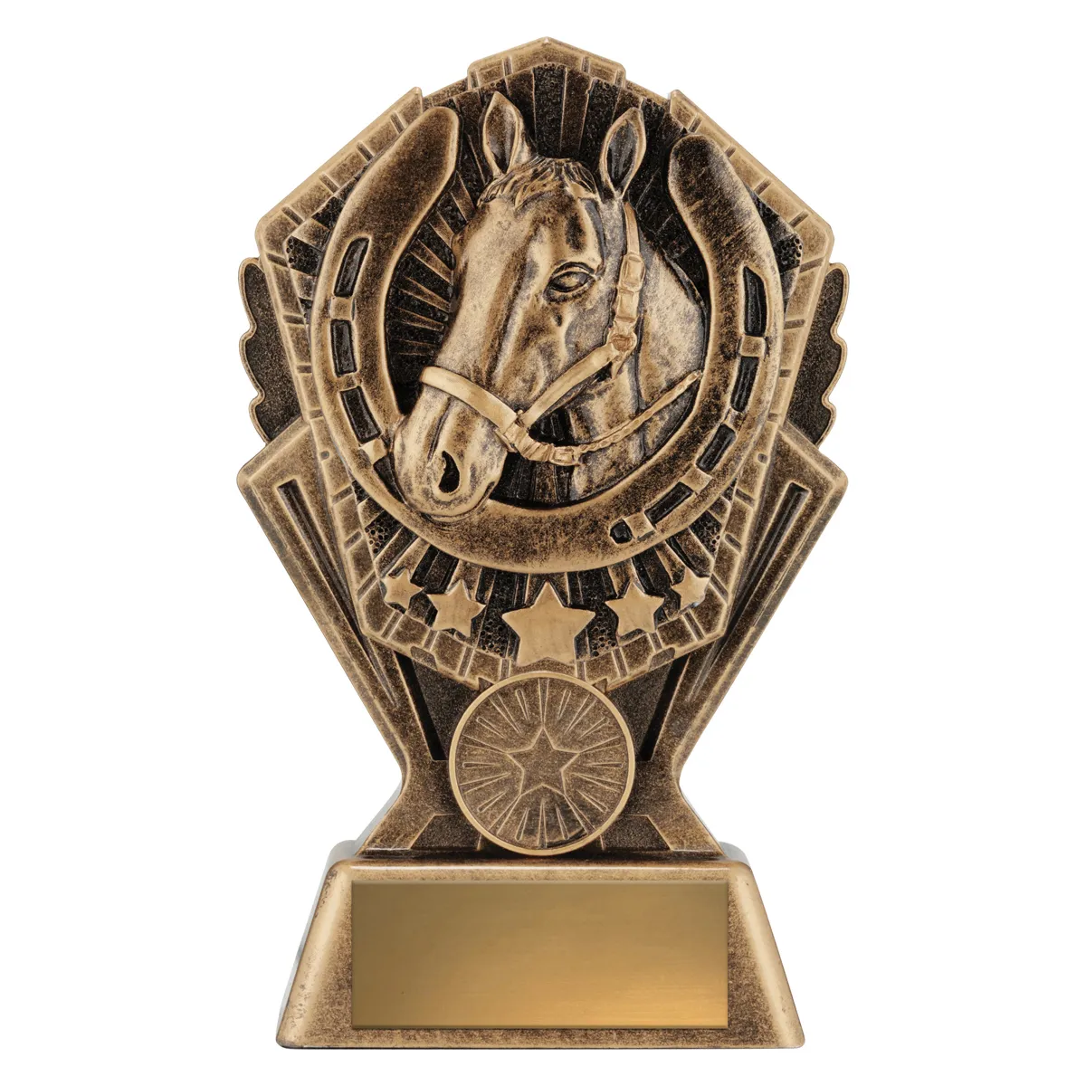 cr135a-gold Gold cosmos - horse with resin construction