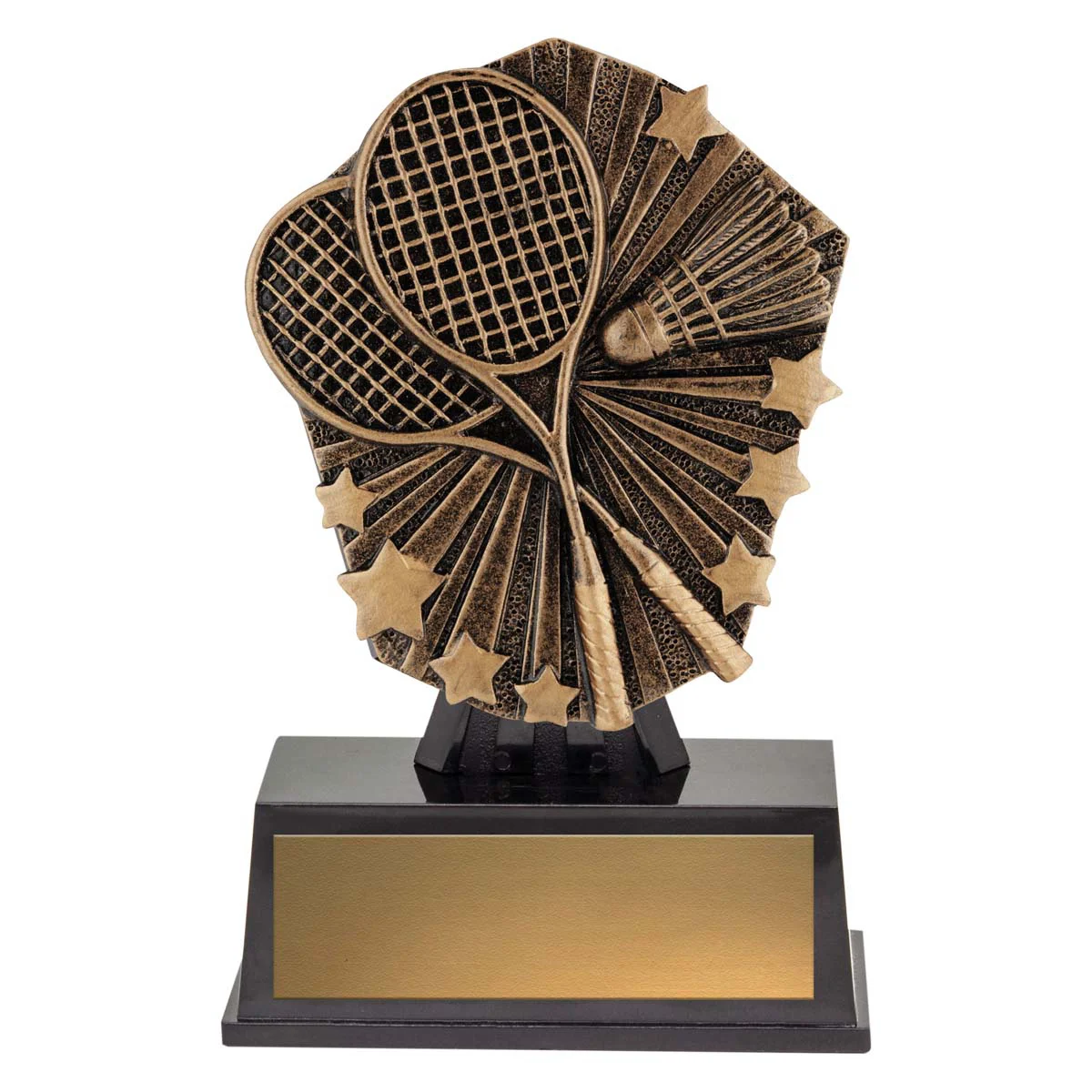 csm46-gold Gold cosmos super mini - badminton with plastic construction