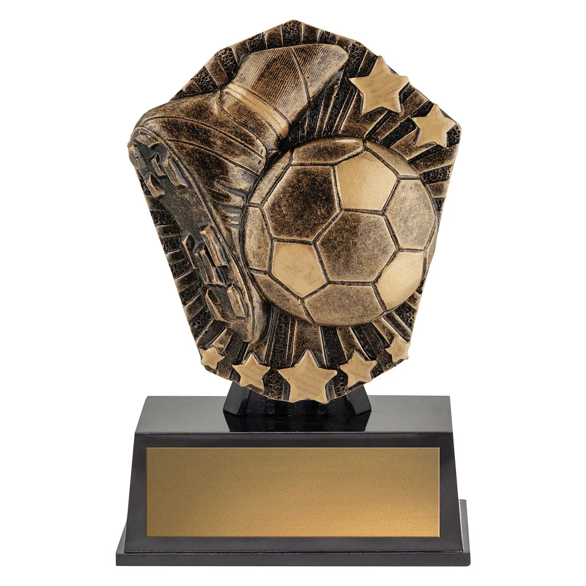 csm04-gold Gold cosmos super mini - football with plastic construction
