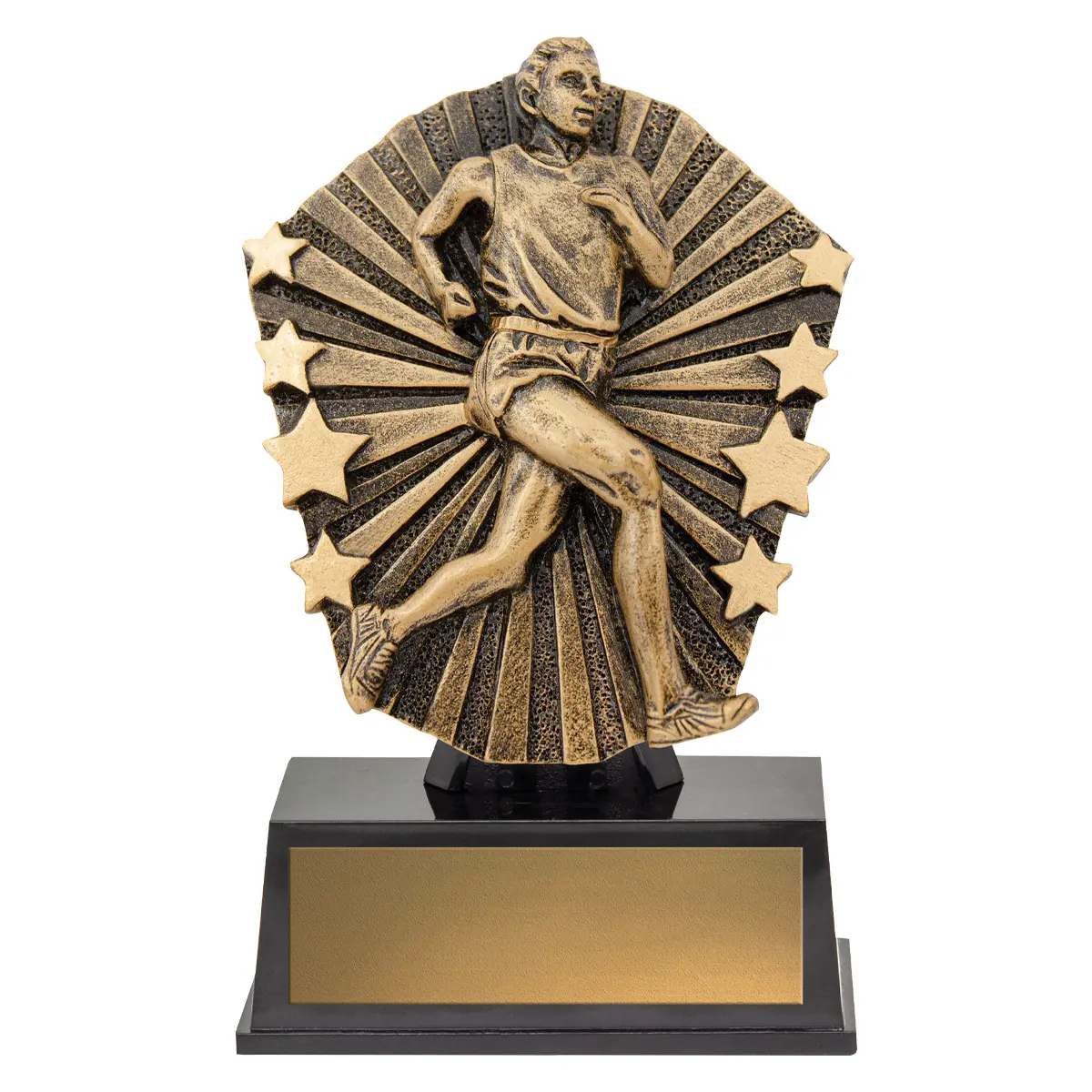 csm01-gold Gold cosmos super mini - male running with plastic construction