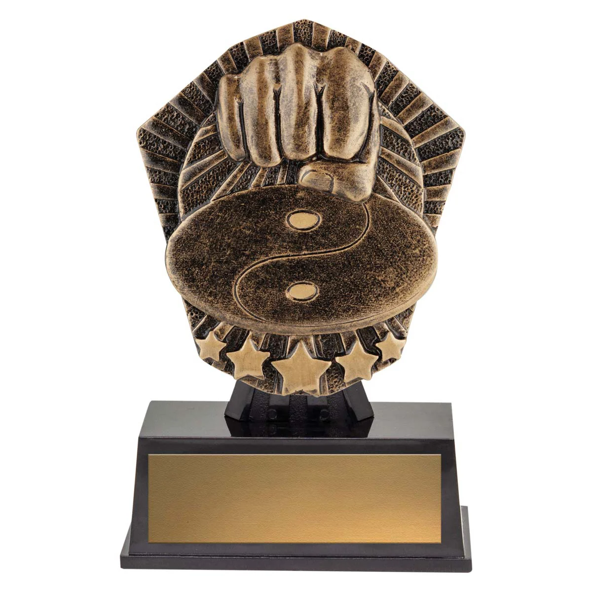 csm45-gold Gold cosmos super mini - martial arts with plastic construction