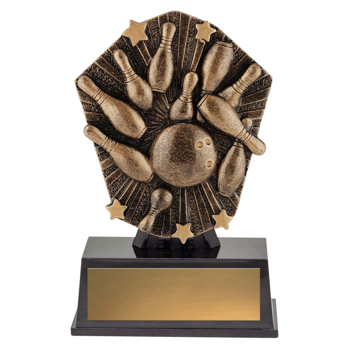 csm52-gold Gold cosmos super mini - tenpin with plastic construction
