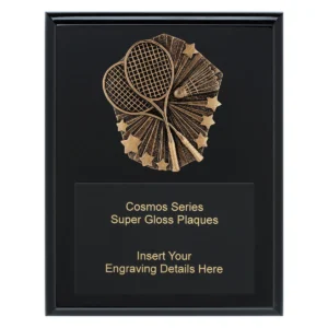 Black cosmos super plaque - badminton with timber construction
