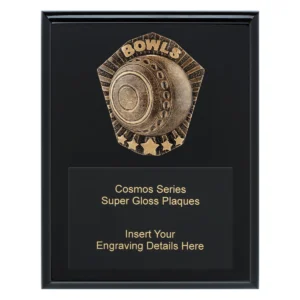 Black cosmos super plaque - bowls with timber construction