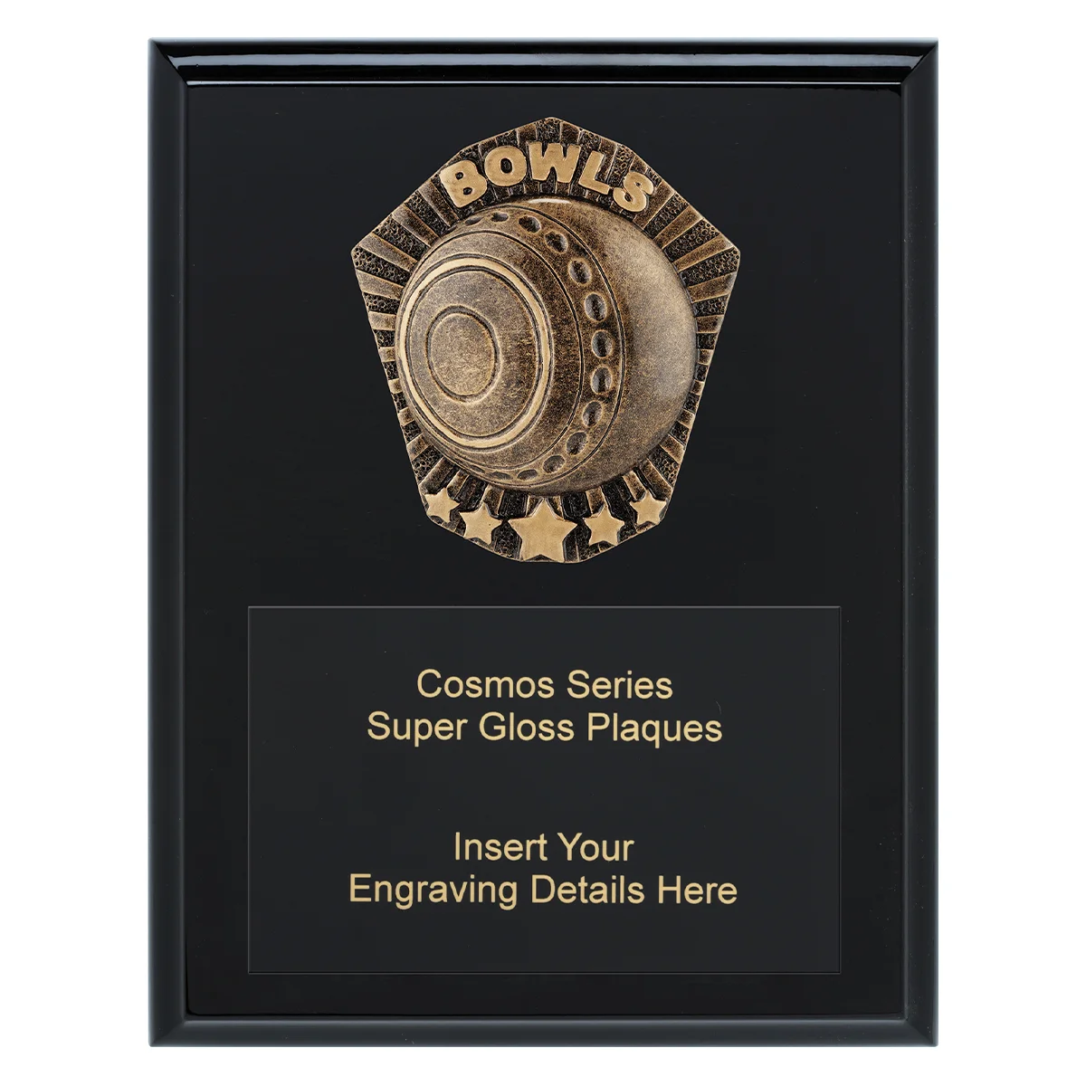 crk783a-black Black cosmos super plaque - bowls with timber construction