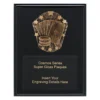 crk797a-black Black cosmos super plaque - cards with timber construction