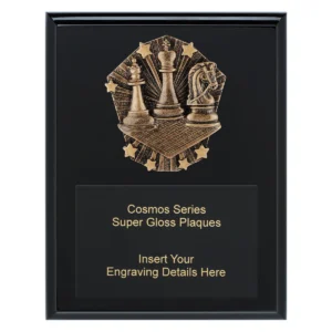 Black cosmos super plaque - chess with timber construction