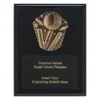 crk740a-black Black cosmos super plaque - cricket with timber construction