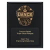 crk794a-black Black cosmos super plaque - dance with timber construction