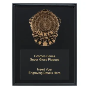 Black cosmos super plaque - darts with timber construction