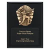 crk716a-black Black cosmos super plaque - female batting with timber construction