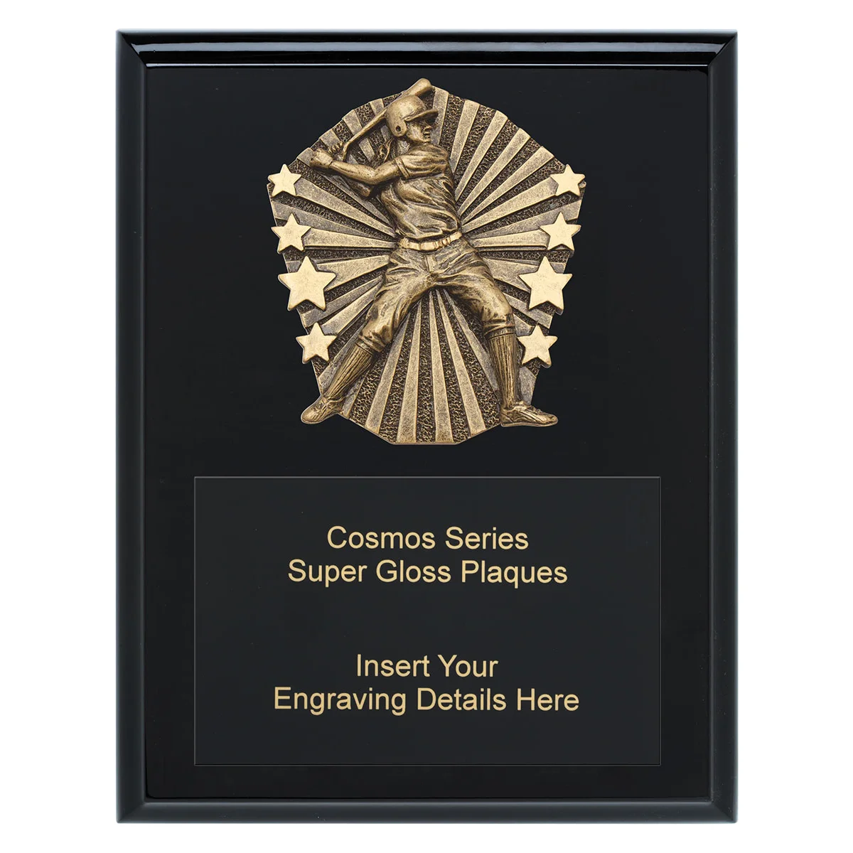crk775a-black Black cosmos super plaque - female with timber construction