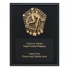crk723a-black Black cosmos super plaque - female swim with timber construction