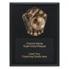 Black cosmos super plaque - football with timber construction