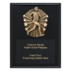 crk701b-black Black cosmos super plaque - male running with timber construction