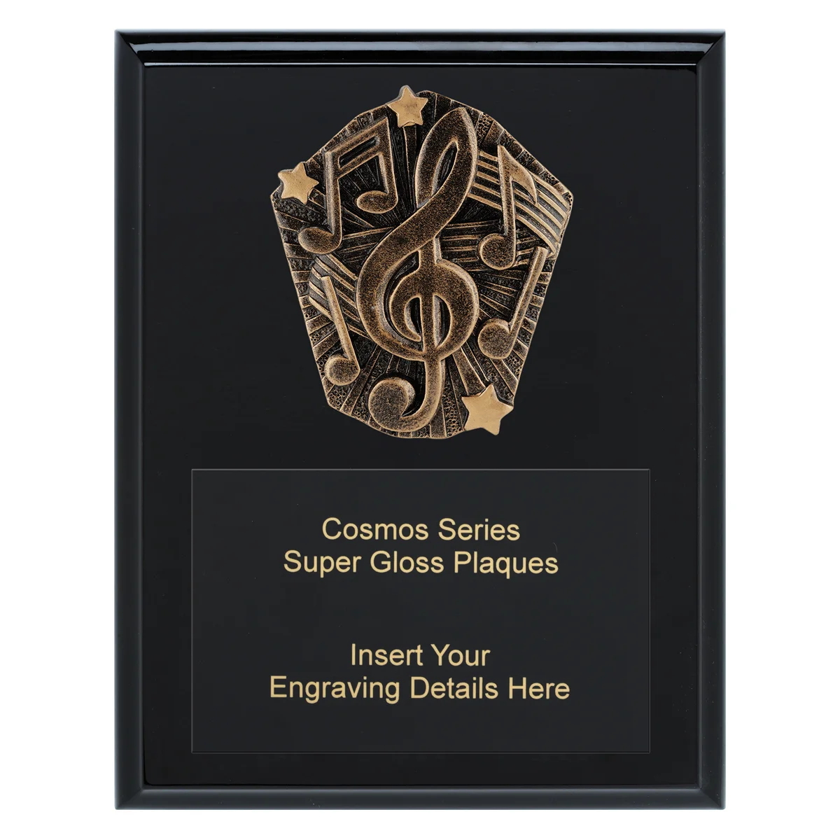 crk721a-black Black cosmos super plaque - music with timber construction