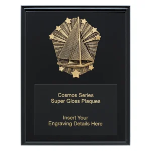 Black cosmos super plaque - sailing with timber construction