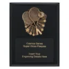 crk718a-black Black cosmos super plaque - tennis with timber construction
