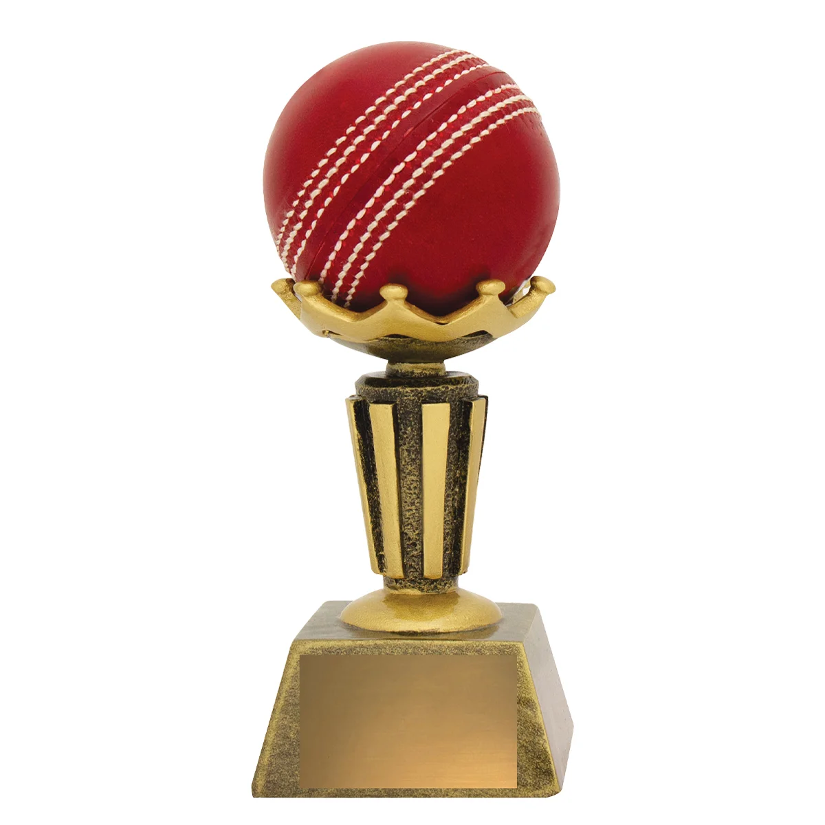 a1005-gold Gold cricket ball holder with resin construction