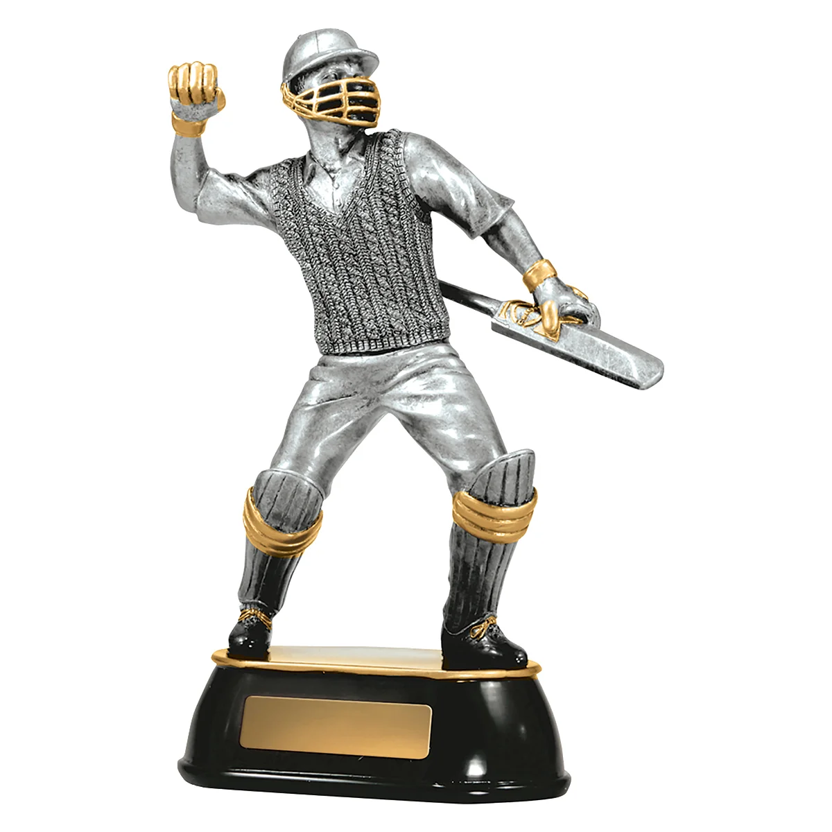 a357a-gold Gold cricket celebration with resin construction