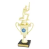 s5064-gold Gold cricket signal cup with plastic / marble construction