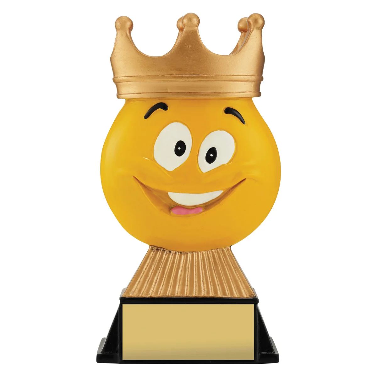 12512-yellow Yellow crown emoji with resin construction