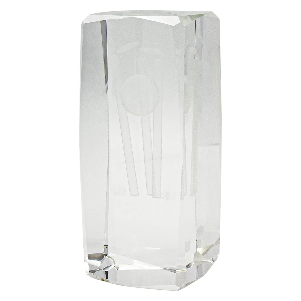 cb946 Crystal hologram award with crystal construction