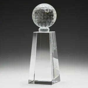 Crystal pedestal with crystal construction
